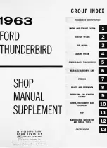 Предварительный просмотр 3 страницы Ford 1963 Thunderbird Shop Manual