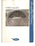 Предварительный просмотр 1 страницы Ford 1995 Galaxy Owner'S Handbook Manual