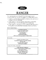 Ford 1996 ranger Owner'S Manual предпросмотр