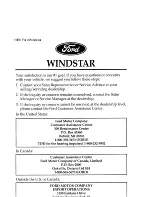 Ford 1996 Windstar User Manual предпросмотр