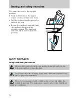 Предварительный просмотр 77 страницы Ford 1997 Explorer Owner'S Manual