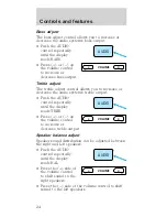 Предварительный просмотр 24 страницы Ford 1998 Mustang Owner'S Manual