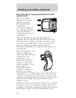 Предварительный просмотр 74 страницы Ford 1998 Mustang Owner'S Manual