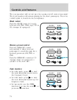 Предварительный просмотр 74 страницы Ford 1999 Explorer Owner'S Manual