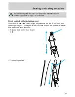 Предварительный просмотр 77 страницы Ford 1999 Ranger Owner'S Manual