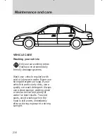 Предварительный просмотр 216 страницы Ford 2000 Contour Manual