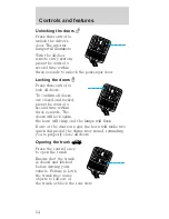 Предварительный просмотр 54 страницы Ford 2000 Mustang Owner'S Manual