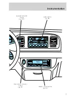 Предварительный просмотр 7 страницы Ford 2001 Crown Vic Owner'S Manual