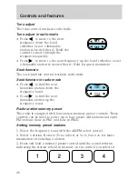 Предварительный просмотр 40 страницы Ford 2001 Crown Vic Owner'S Manual