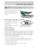 Предварительный просмотр 107 страницы Ford 2001 Crown Vic Owner'S Manual