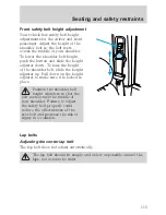 Предварительный просмотр 115 страницы Ford 2001 Crown Vic Owner'S Manual