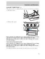 Предварительный просмотр 73 страницы Ford 2001 Explorer SportTrac User Manual