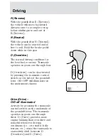 Предварительный просмотр 165 страницы Ford 2001 Mercury Cougar Owner'S Manual