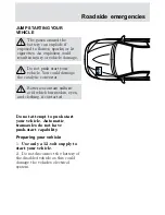 Предварительный просмотр 194 страницы Ford 2001 Mercury Cougar Owner'S Manual