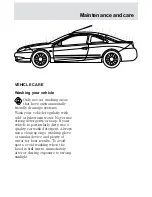 Предварительный просмотр 260 страницы Ford 2001 Mercury Cougar Owner'S Manual