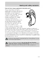 Предварительный просмотр 109 страницы Ford 2002 Taurus Owner'S Manual