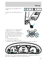 Предварительный просмотр 123 страницы Ford 2002 Taurus Owner'S Manual