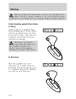 Предварительный просмотр 134 страницы Ford 2002 Taurus Owner'S Manual