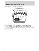 Предварительный просмотр 2 страницы Ford 2002 Windstar Owner'S Manual