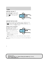 Предварительный просмотр 74 страницы Ford 2005 Escape HEV Owner'S Manual