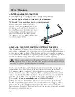 Предварительный просмотр 72 страницы Ford 2006 Freestar Owner'S Manual