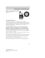 Предварительный просмотр 259 страницы Ford 2007 Freestyle Owner'S Manual