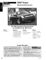 Предварительный просмотр 26 страницы Ford 2007 Fusion Brochure & Specs