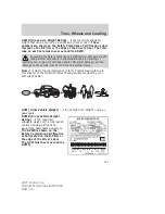 Предварительный просмотр 137 страницы Ford 2007 Taurus Owner'S Manual