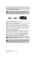 Предварительный просмотр 138 страницы Ford 2007 Taurus Owner'S Manual