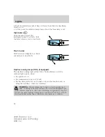 Предварительный просмотр 36 страницы Ford 2009 Town Car Owner'S Manual