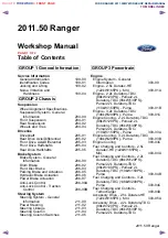 Предварительный просмотр 2 страницы Ford 2011 Ranger Workshop Manual