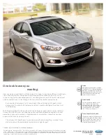 Предварительный просмотр 2 страницы Ford 2013 Fusion Brochure & Specs