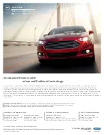 Предварительный просмотр 3 страницы Ford 2013 Fusion Brochure & Specs