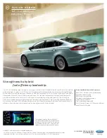 Предварительный просмотр 4 страницы Ford 2013 Fusion Brochure & Specs