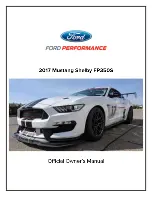 Предварительный просмотр 1 страницы Ford 2017 Mustang Shelby FP350 Owner'S Manual