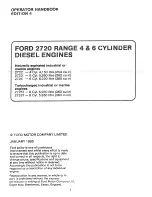 Preview for 2 page of Ford 2722 Operator'S Handbook Manual