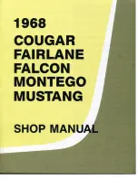 Предварительный просмотр 1 страницы Ford COUGAR 1968 Shop Manual