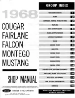 Предварительный просмотр 3 страницы Ford COUGAR 1968 Shop Manual