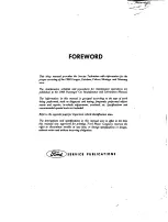 Предварительный просмотр 4 страницы Ford COUGAR 1968 Shop Manual