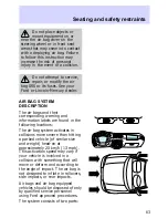 Preview for 63 page of Ford Escort 1997 Owner'S Manual