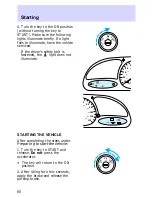 Предварительный просмотр 88 страницы Ford Escort 1997 Owner'S Manual