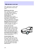 Предварительный просмотр 176 страницы Ford Escort 1997 Owner'S Manual