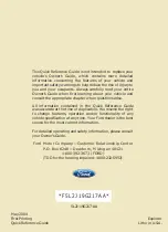 Предварительный просмотр 1 страницы Ford Explorer 2005 Quick Reference Manual