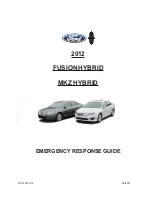 Предварительный просмотр 1 страницы Ford Fusion hybrid 2012 Emergency Response Manual