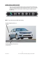 Предварительный просмотр 3 страницы Ford Fusion hybrid 2012 Emergency Response Manual