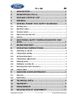 Preview for 2 page of Ford FX1-100 Instruction Manual