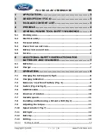 Preview for 2 page of Ford FX1-50-14.4V-1500mAh-LION-2B Instruction Manual