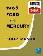 Предварительный просмотр 1 страницы Ford Mercury Colony 1968 Shop Manual