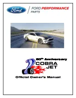 Предварительный просмотр 1 страницы Ford Mustang Cobra Jet 50th Anniversary Owner'S Manual