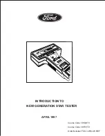 Preview for 1 page of Ford NEW GENERATION STAR TESTER Introduction Manual